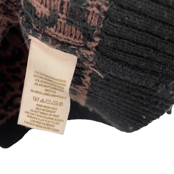 Free People Animal Print Crewneck Sweater Small - Picture 4 of 6